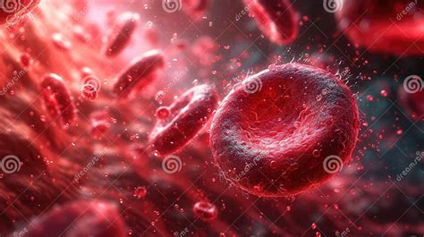 Red Blood Cells and Hemoglobin Close-Up Medical Imagery. Stock Photo ...