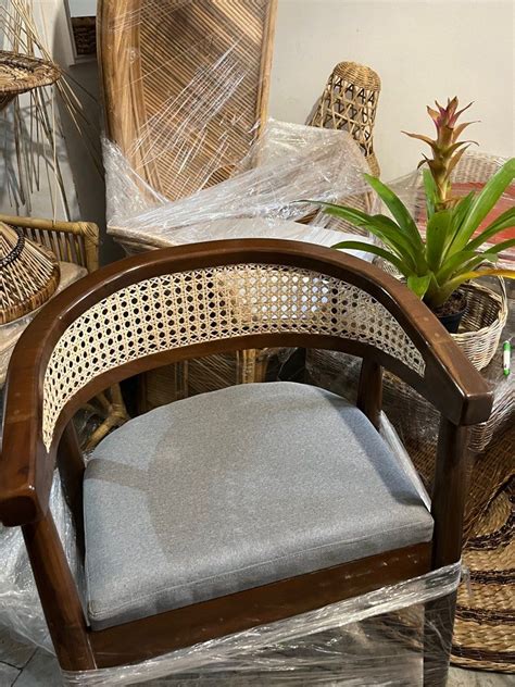 SOLID MAHOGANY WOOD SOLIHIYA WEAVED DINING CHAIRS On Carousell