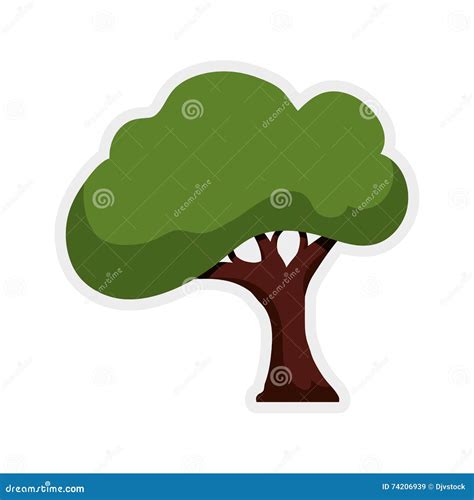 Arbre Vert De Graphisme Conception De Nature Dessin De Vecteur