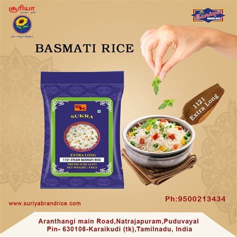 Suriya Brand Rice Providing High Quality Rice Taste Basmati Rice For