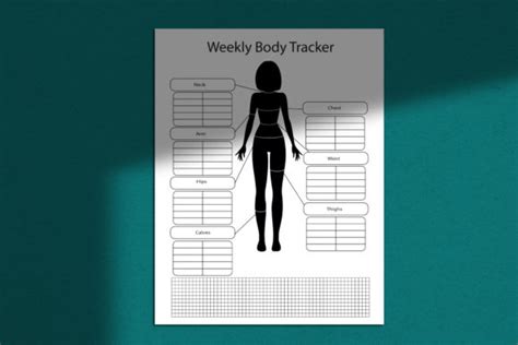 Weekly Body Tracker Black Graphic by Premiere Planners · Creative Fabrica