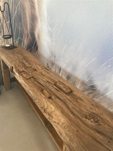 Houten Bankje Gemaakt Van Oud Hout X X Cm Het Oude Gebint