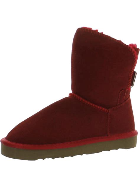 Style & Co. Womens Teenyy Suede Faux Fur Lined Winter Boots - Walmart.com