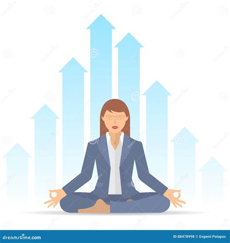 Businesswoman Meditation C Stock Vector Illustration Of Concentration 88478998