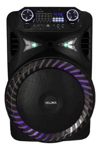 Alto Falante Bluetooth Velikka De 15 Polegadas Usb Tws Sd Fm Lights E