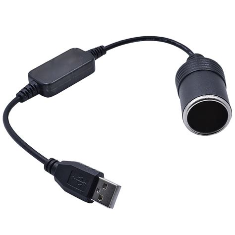 Usb A Male To 12v Adapter Car Cigarette Lighter Socket Female Converter Usb To 12v Adapter