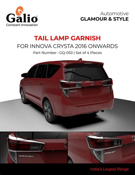 Buy Toyota Innova Tail Lamp Garnish Superfluous Mart