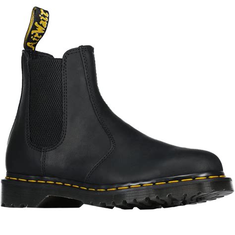 2976 Waxed Full Grain Dr Martens Mod Chelsea Boots In Black