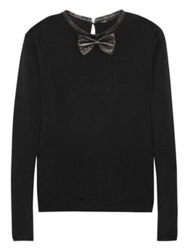 Pull col et noeud en cuir Maje Vie Pratique Féminin