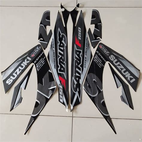 Hitam Suzuki Satria Fu F Striping Black Full List Body Quality