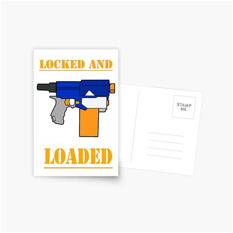 Nerf Style Toy Design Locked And Loaded Postcard For Sale By Noeyebob Redbubble