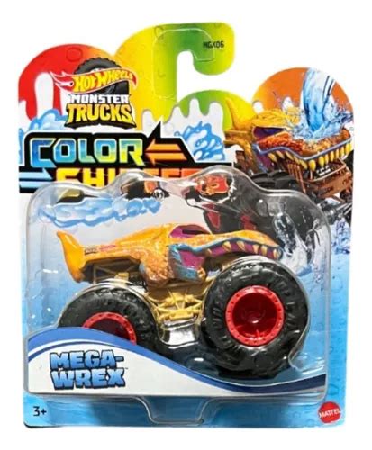 Hot Wheels Monster Trucks Color Shifters Cambia Color Mattel Color Mega Wrex Mercadolibre