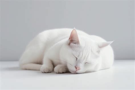 Premium Photo | Beauty sleeping white cat