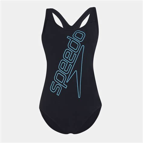 Buy Speedo Womens Boom Logo Placement Flyback One Piece Swimsuit Black