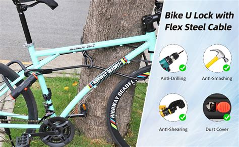 Amazon Firos Bike U Lock With Cable Heavy Duty Bike Lock Mm