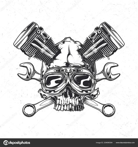 Llustration Of Mechanic Skull Stock Vector Image By ©antonantipov