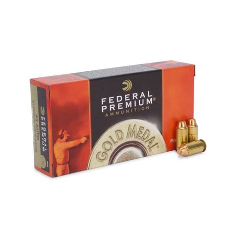 Federal Premium Gold Medal 45 ACP 185 Gr Semi Wadcutter FMJ 45 ACP