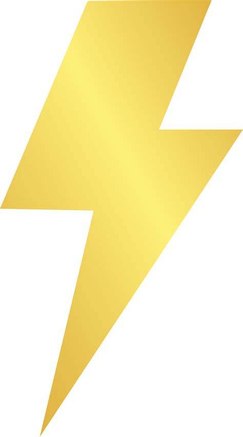 Gold Lightning Bolt Icon 11934414 Png