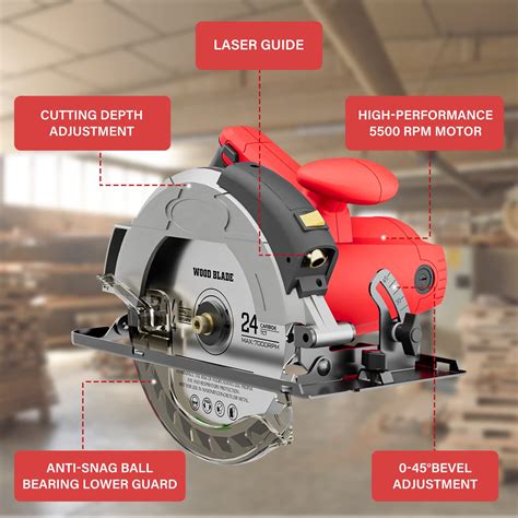 Circular Saw Power Circular Saws With Laser Guide W Rpm