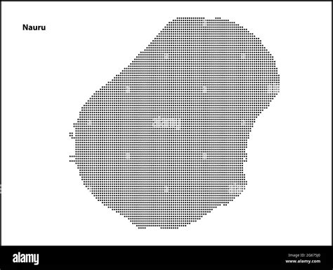 Vector Halftone Dotted Map Of Nauru Country For Your Design Travel