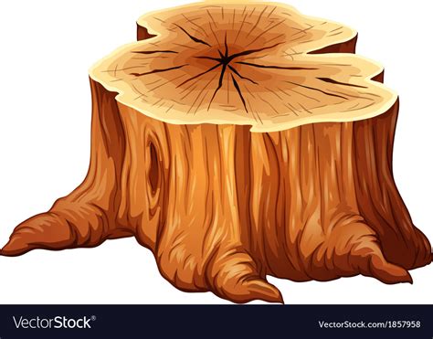 A big tree stump Royalty Free Vector Image - VectorStock