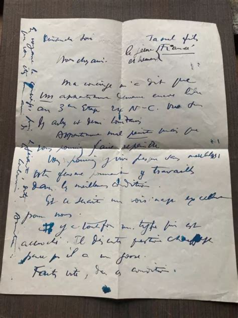 ÉDOUARD JEANNERET DIT LE CORBUSIER 1887 1965 Lettre signée