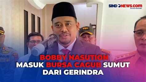 Bobby Nasution Angkat Bicara Usai Masuk Bursa Cagub Sumut Dari Gerindra