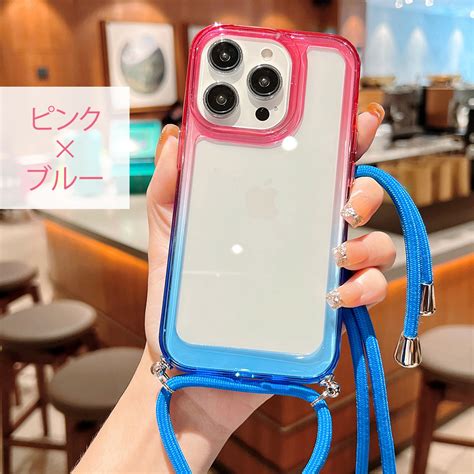 【楽天市場】iphone14 ケース Iphone14 Pro ケース Iphone13 ケース スマホケース 可愛い 透明 クリア グラデーション バイカラー ショルダー ストラップ スマホ