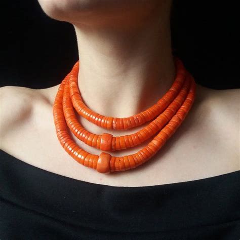 Genuine Coral Necklace Natural Coral Necklace Vintage Coral Etsy In