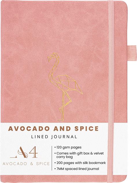 A5 Pink Notebook By Avocado And Spice® Journals For Women Cute Notebook Aesthetic Stationary