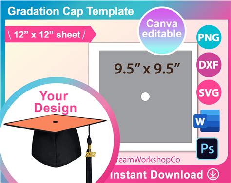 Graduation Cap Dimensions Graduation Cap STANDARD Red