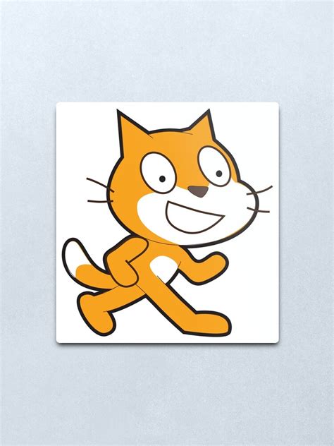 "scratch cat logo" Metal Print by yourgeekside | Redbubble