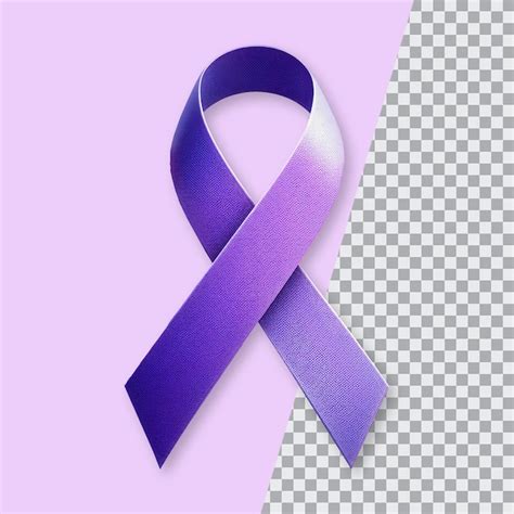 Premium PSD | Psd purple ribbon symbol of national cancer awareness day ...