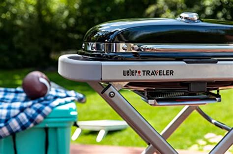 Weber Traveler Premium Grill Cover, Heavy Duty and Waterproof | Grill ...