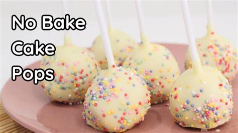 No Bake Cake Pops 4 Ingredient Cake Pops Youtube