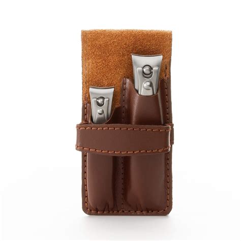 Buy GERMANIKURE Nail Clippers Set in Brown Leather Case – Ethically Made in Solingen Germany ...