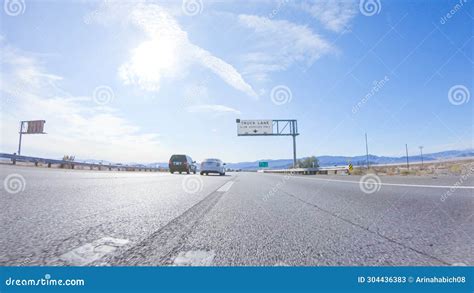 Daytime Road Trip: Nevada To California on HWY 15 Editorial Stock Photo ...