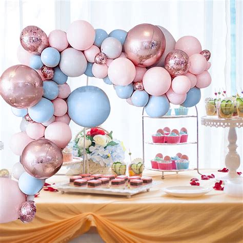 Różowo Niebieska Girlanda Balonowa na Baby Shower Urodziny Roczek