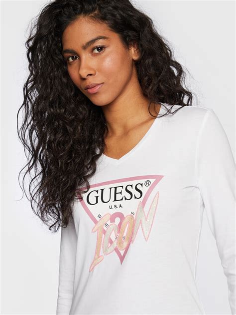 Guess Bluzka W3RI13 I3Z14 Biały Regular Fit Modivo pl