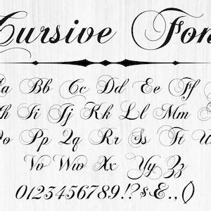 The Cursive Font And Numbers Are All Handwritten