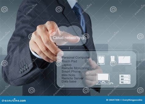 Um Diagrama De Computação Da Nuvem Na Relação Nova Do Computador Foto