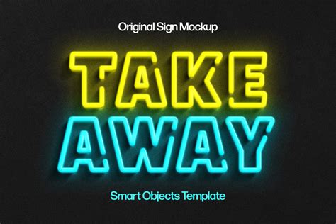 Neon Sign Mockup | Mockups ~ Creative Market