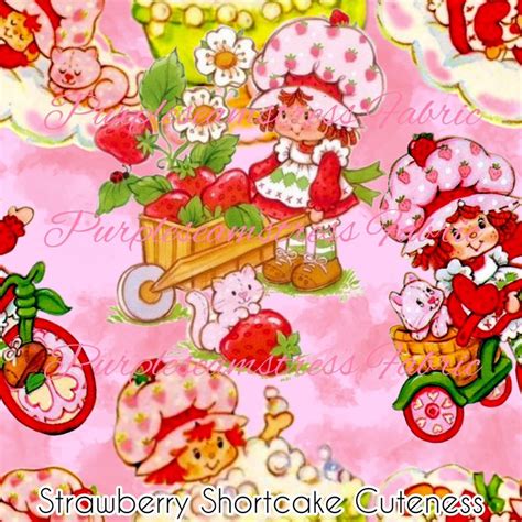 Strawberry Shortcake Cuteness Purpleseamstress Fabric