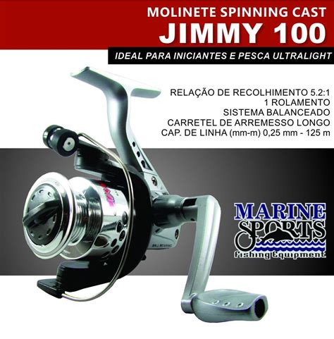 MOLINETE MARINE SPORTS JIMMY 100 PPJ Pesca Tudo Para Sua Pesca