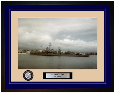 USS FLETCHER DD-445 Framed Navy Ship Photo Burgundy – Navy Emporium