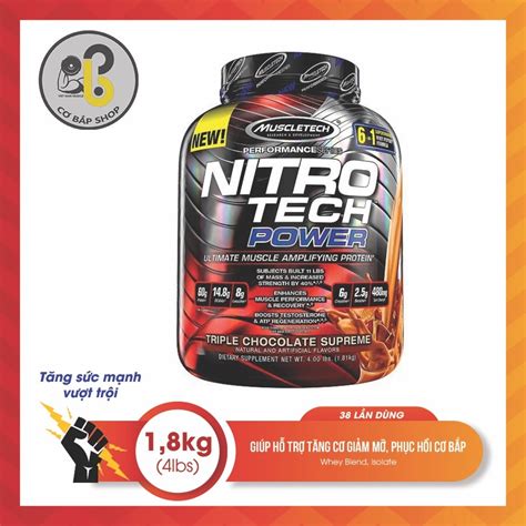 Muscletech Nitro Tech Power 4lbs 1 8kg Cơ Bắp Shop