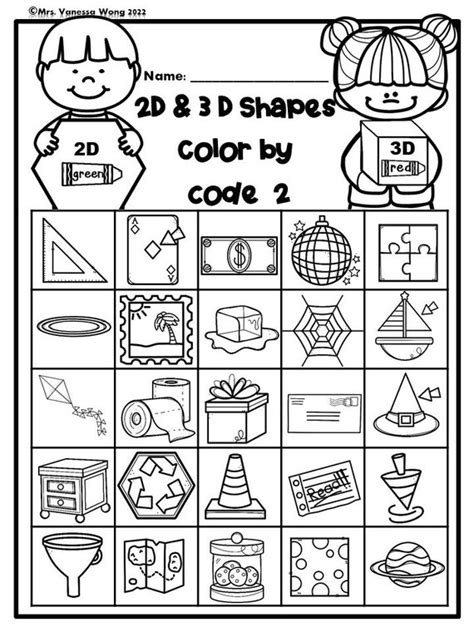 Math Worksheets 2d And 3d Shapes Activities And Worksheets For Worksheets Library