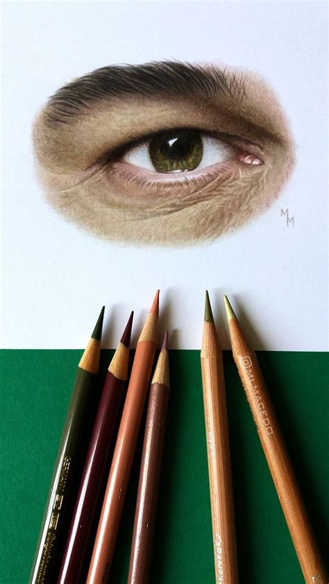 Realistic Eye Drawing | Colored Pencil | Realistic eye drawing, Color ...