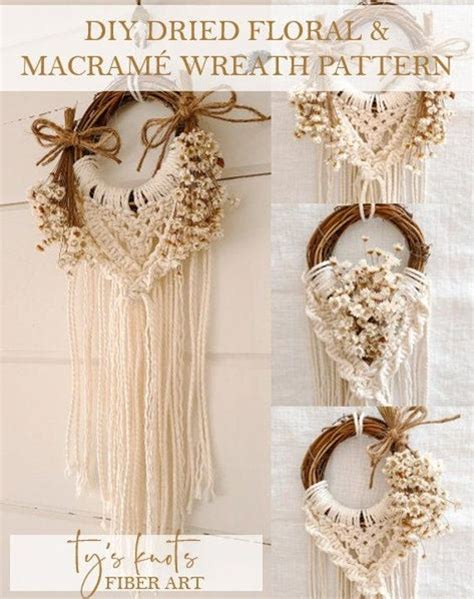 DIY Floral Macrame Wreath Digital Pattern Etsy Canada Kostenlos