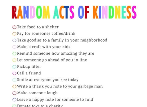 Random Acts Of Kindness Printable — Tava Adventures